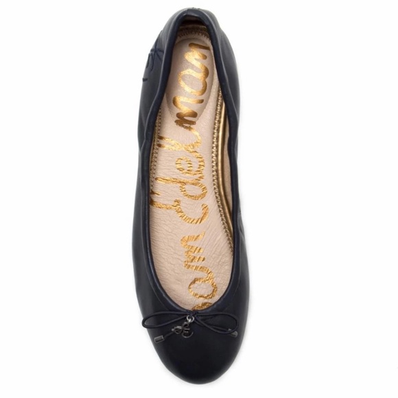 Sam Edelman Felicia Navy Nappa Leather Ballet Flats Size 9.5/ 41 - Picture 4 of 16